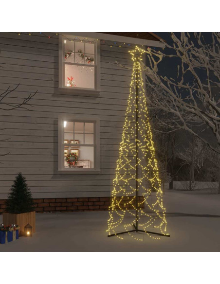 Albero di Natale a forma di cono luce Bianca Calda 500 LED 100x300 cm