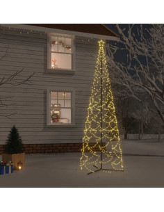 Albero di Natale a forma di cono luce Bianca Calda 1400 LED 160x500 cm