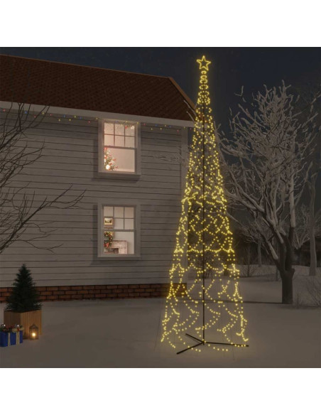 Albero di Natale a forma di cono luce Bianca Calda 3000 LED 230x800 cm