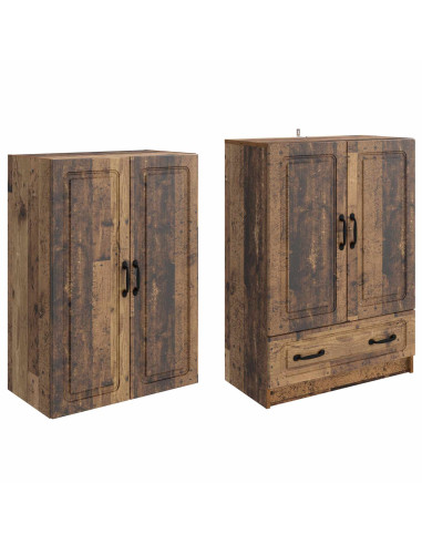 Set di armadi 2 pcs Legno antico Legno ingegnerizzato