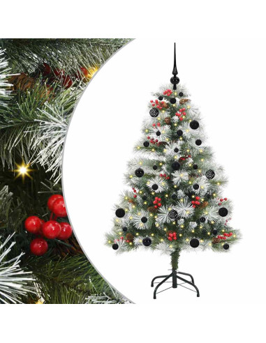 Albero di Natale artificiale Verde e bianco 150 cm