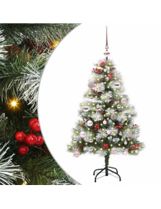 Albero di Natale artificiale Verde e bianco 150 cm 2