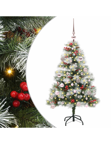 Albero di Natale artificiale Verde e bianco 150 cm
