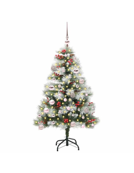 Albero di Natale artificiale Verde e bianco 150 cm