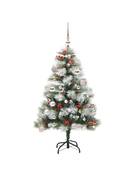 Albero di Natale artificiale Verde e bianco 150 cm