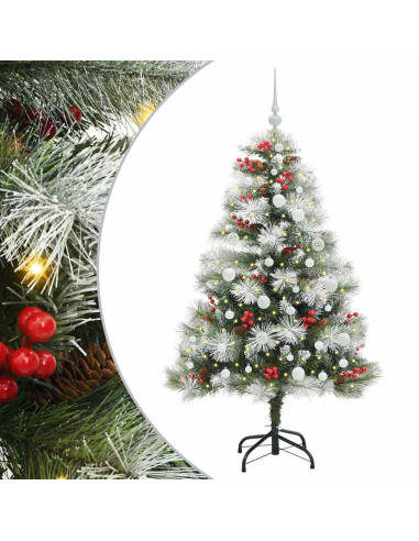 Albero di Natale artificiale Verde e bianco 150 cm
