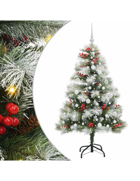 Albero di Natale artificiale Verde e bianco 150 cm