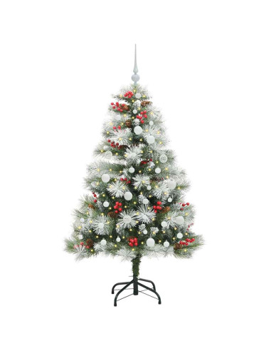 Albero di Natale artificiale Verde e bianco 150 cm