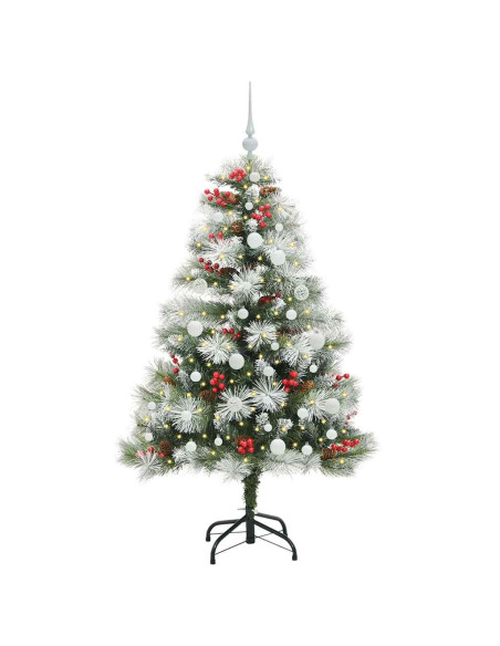 Albero di Natale artificiale Verde e bianco 150 cm