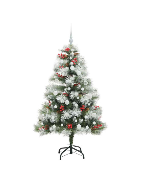 Albero di Natale artificiale Verde e bianco 150 cm