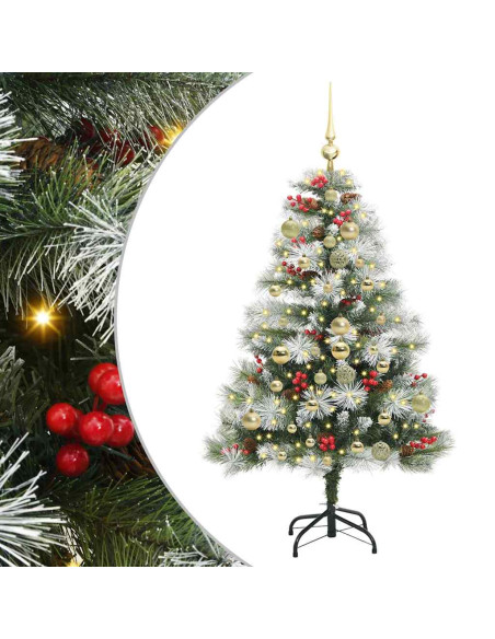 Albero di Natale artificiale Verde e bianco 150 cm