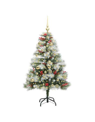 Albero di Natale artificiale Verde e bianco 150 cm
