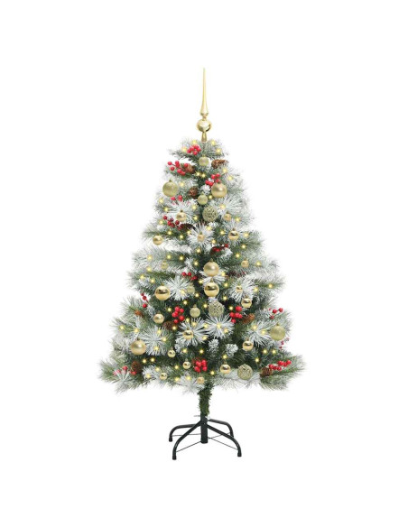 Albero di Natale artificiale Verde e bianco 150 cm