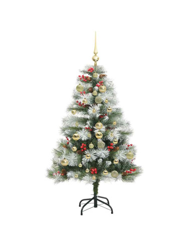 Albero di Natale artificiale Verde e bianco 150 cm