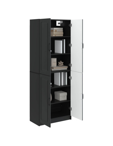 Set di armadi 2 pcs Nero Legno ingegnerizzato