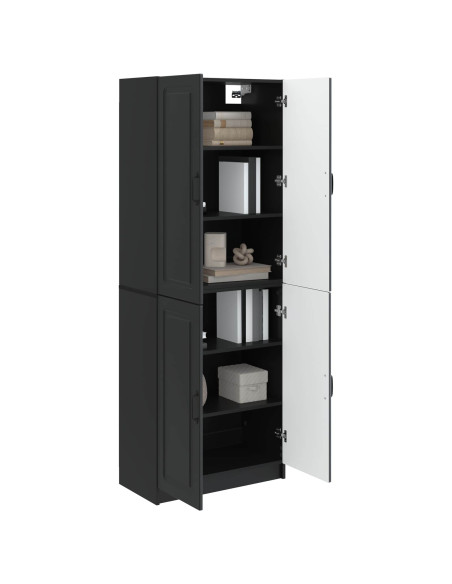Set di armadi 2 pcs Nero Legno ingegnerizzato