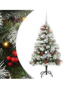 Albero di Natale artificiale Verde e bianco 150 cm 2