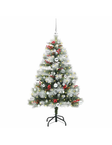 Albero di Natale artificiale Verde e bianco 150 cm