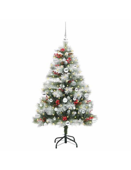 Albero di Natale artificiale Verde e bianco 150 cm