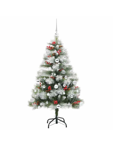 Albero di Natale artificiale Verde e bianco 150 cm