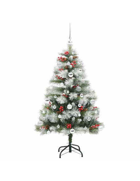 Albero di Natale artificiale Verde e bianco 150 cm