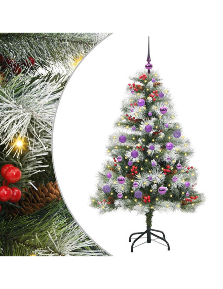 Albero di Natale artificiale Verde e bianco 150 cm