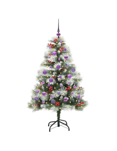 Albero di Natale artificiale Verde e bianco 150 cm