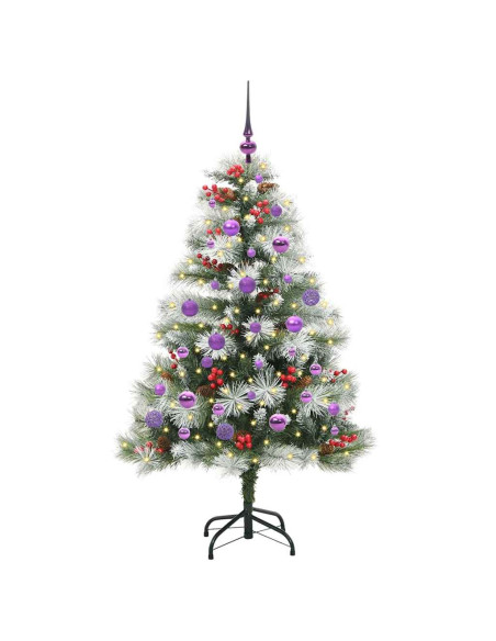 Albero di Natale artificiale Verde e bianco 150 cm