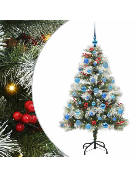 Albero di Natale artificiale Verde e bianco 150 cm