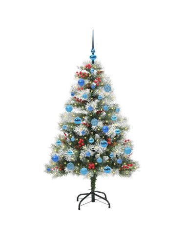 Albero di Natale artificiale Verde e bianco 150 cm