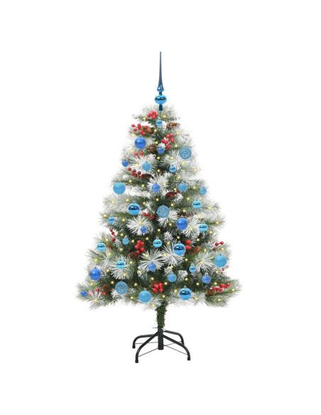 Albero di Natale artificiale Verde e bianco 150 cm