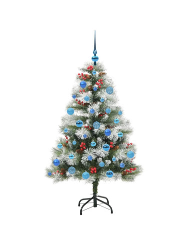 Albero di Natale artificiale Verde e bianco 150 cm