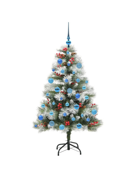 Albero di Natale artificiale Verde e bianco 150 cm