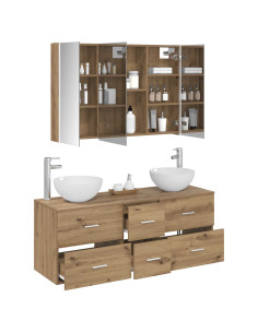 Set di mobili per il bagno 4 pcs Rovere Artigianale 2