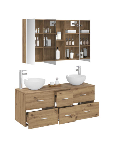Set di mobili per il bagno 4 pcs Rovere Artigianale