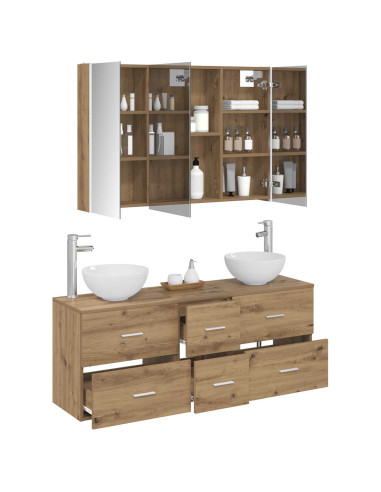 Set di mobili per il bagno 4 pcs Rovere Artigianale