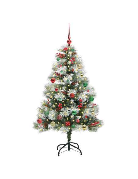 Albero di Natale artificiale Verde e bianco 150 cm