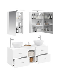 Set di mobili per il bagno 5 pcs Bianco 2