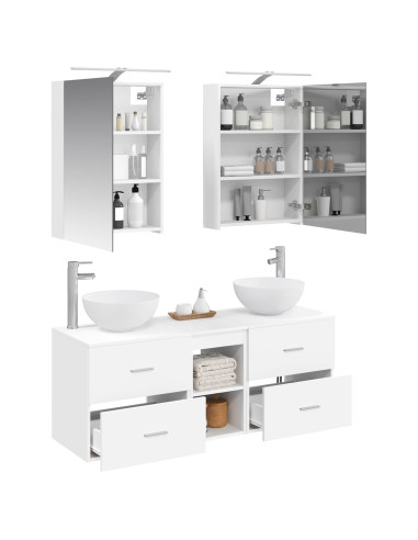 Set di mobili per il bagno 5 pcs Bianco