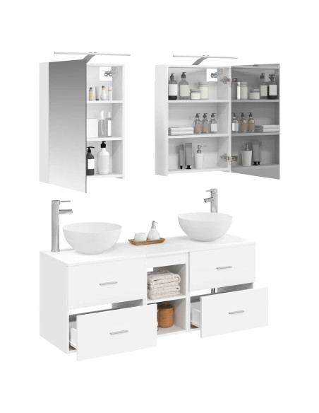 Set di mobili per il bagno 5 pcs Bianco