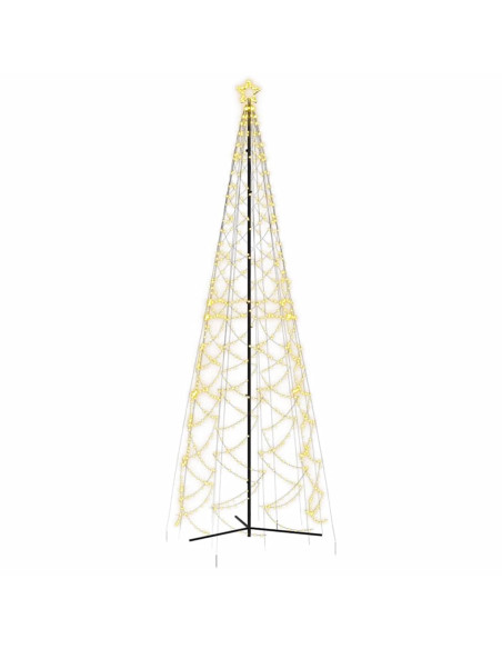 Albero di Natale a forma di cono luce Bianca Calda 1400 LED 160x500 cm