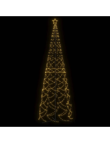 Albero di Natale a forma di cono luce Bianca Calda 1400 LED 160x500 cm