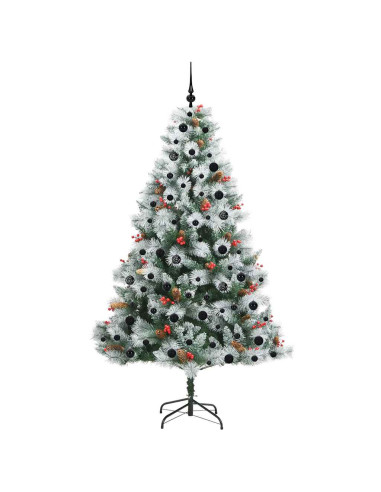 Albero di Natale artificiale Verde e bianco 210 cm