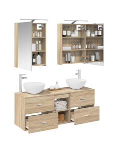 Set di mobili per il bagno 5 pcs Rovere Sonoma 2