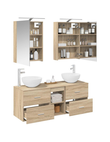 Set di mobili per il bagno 5 pcs Rovere Sonoma