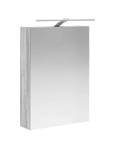 Set di mobili per il bagno 5 pcs Sonoma grigio