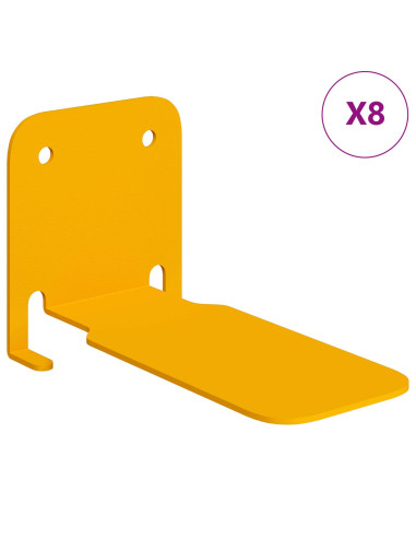 Mensola sospesa 8 pcs Giallo senape 6 x 10,8 x 6,6 cm
