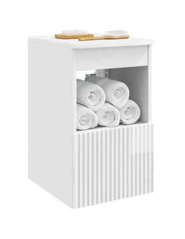 Mobile da Bagno Bianco Lucido 30 x 44,5 x 50 cm