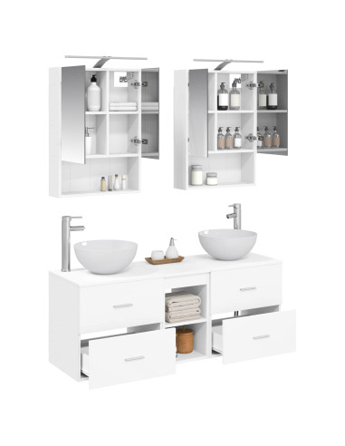 Set di mobili per il bagno 5 pcs Bianco