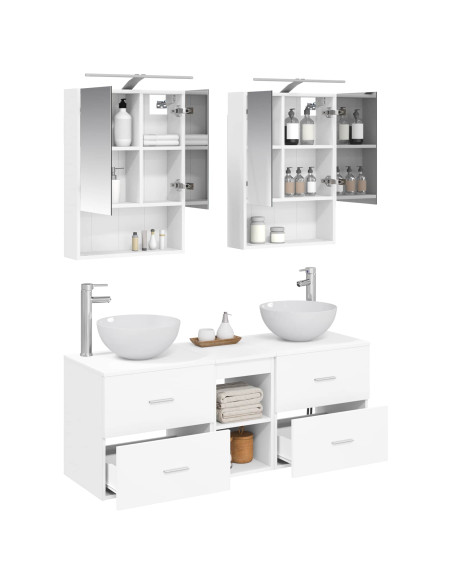 Set di mobili per il bagno 5 pcs Bianco